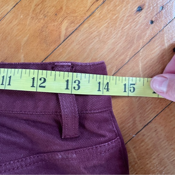 Rebecca Taylor Maroon High-Waisted Straight Leg Jeans SZ M/6 - Picture 9 of 9